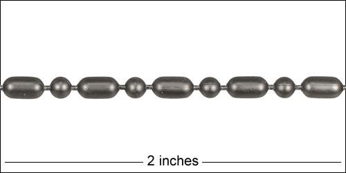 3mm Ball Bar chain MATTE GUNMETAL