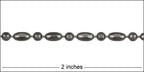 3mm Ball Rice chain MATTE GUNMETAL