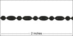 3mm Ball Rice chain NITE BLACK