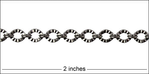 Crinkle Link chain GUNMETAL