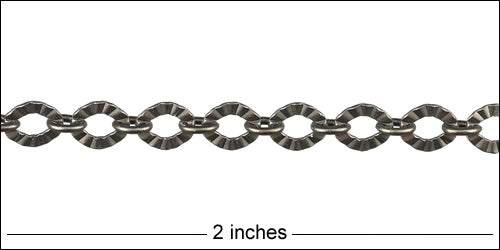 Crinkle Link chain MATTE GUNMETAL