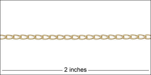 Small Elegant Curb chain MATTE GOLD