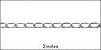 Medium Elegant Curb chain RHODIUM