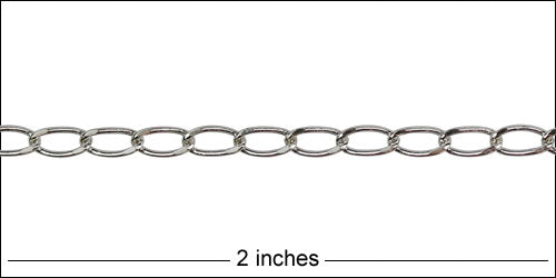 Medium Elegant Curb chain RHODIUM