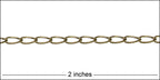 Medium Elegant Curb chain ANTIQUE BRASS