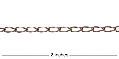 Medium Elegant Curb chain ANTIQUE COPPER