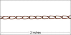 Medium Elegant Curb chain ANTIQUE COPPER