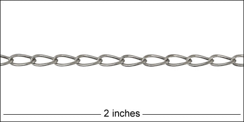 Medium Elegant Curb chain ANTIQUE SILVER