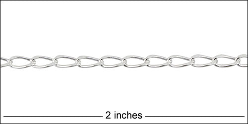 Medium Elegant Curb chain SILVER PLATE
