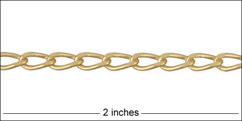 Large Elegant Curb chain MATTE GOLD