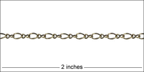 1:1 Figaro chain ANTIQUE BRASS