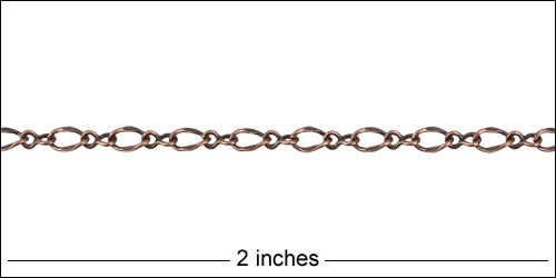 1:1 Figaro chain ANTIQUE COPPER