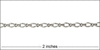 1:1 Figaro chain ANTIQUE SILVER