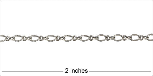 1:1 Figaro chain ANTIQUE SILVER