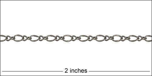 1:1 Figaro chain MATTE GUNMETAL