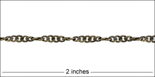 Spiral Curb chain ANTIQUE BRASS