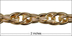 Woven Etched Rope chain GOLD