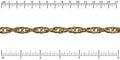 Woven Etched Rope chain GOLD