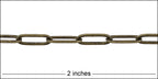 Close up of 2" of chain
