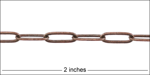 Close up of 2" of chain
