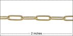 Close up of 2" of chain