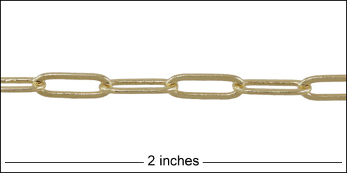 Close up of 2" of chain