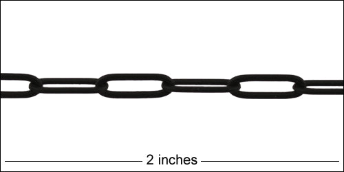 Close up of 2" of chain