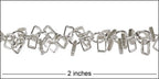 floating rectangles chain SILVER PLATED
