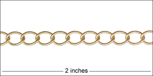 medium curb chain MATTE GOLD