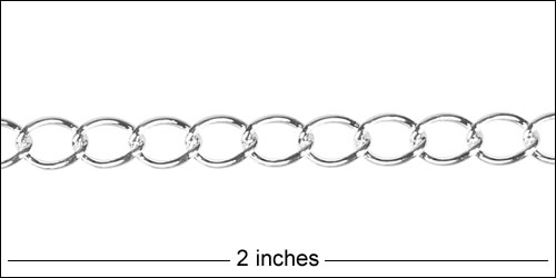 medium curb chain SILVER PLATE