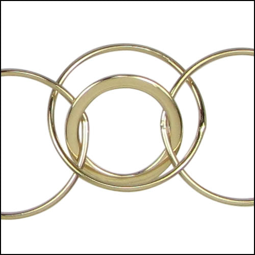 multi circle chain GOLD
