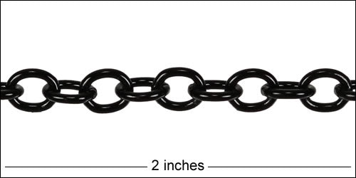 small heavy cable chain NITE BLACK SHINY