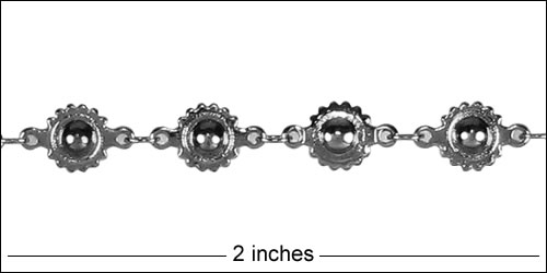 ball and cog chain GUNMETAL