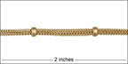 5 strand and ball chain MATTE GOLD