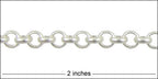4.8mm rolo chain MATTE SILVER