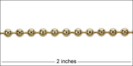 3.2mm ball chain GOLD