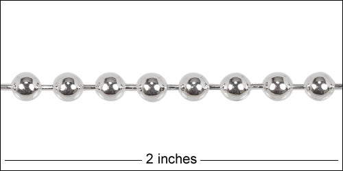 4.5mm ball chain SILVER PLATE