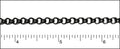 4mm rolo box link chain NITE BLACK SHINY