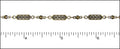 tribal filigree chain ANT. BRASS