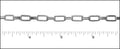 rectangle cable chain RHODIUM