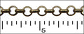 3.8mm Rolo chain ANT. BRASS