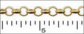 3.8mm Rolo chain MATTE GOLD
