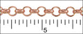3.8mm Rolo chain RAW BRASS