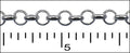 3.8mm Rolo chain RHODIUM