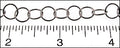 large circle chain GUNMETAL