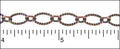 etched oval link chain ANT. COPPER