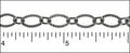 etched oval link chain GUNMETAL