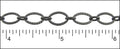 etched oval link chain MATTE GUNMETAL