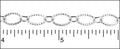 etched oval link chain SILVER PLATED
