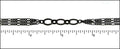 figaro triple strand chain NITE BLACK